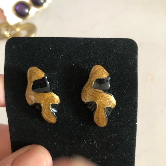 Gold and Purple Earrings Collection - Picture 16 of 16